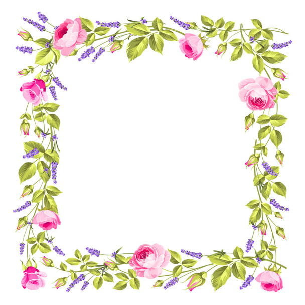 Vintage flower frame. - Vecteur, image