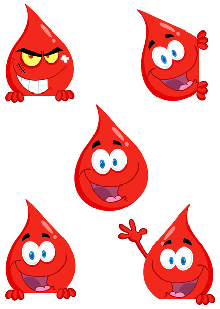 Blood Drops Cartoon style - Photo, Image