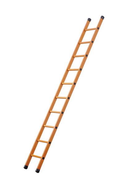 Ladder (clipping path!) isolated on white background - Photo, Image