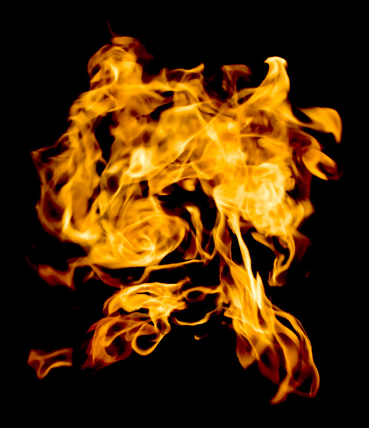 Feuer Flammen auf einem schwarzen - Foto, Bild