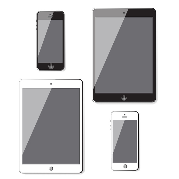 Conjunto de Modern Digital devices.computer tablet.Vector illustratio
 - Vetor, Imagem