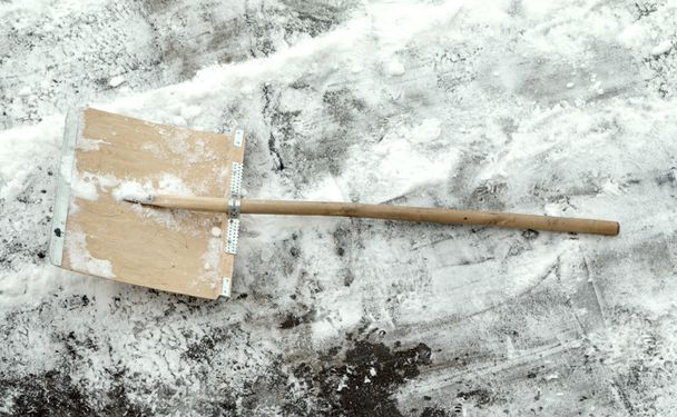 houten schop winter - Foto, afbeelding