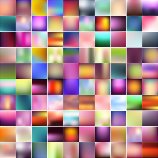 Set of abstract colorful blurred backgrounds - Vektor, obrázek