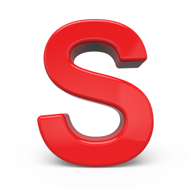 3d glossy red letter S  - Photo, image