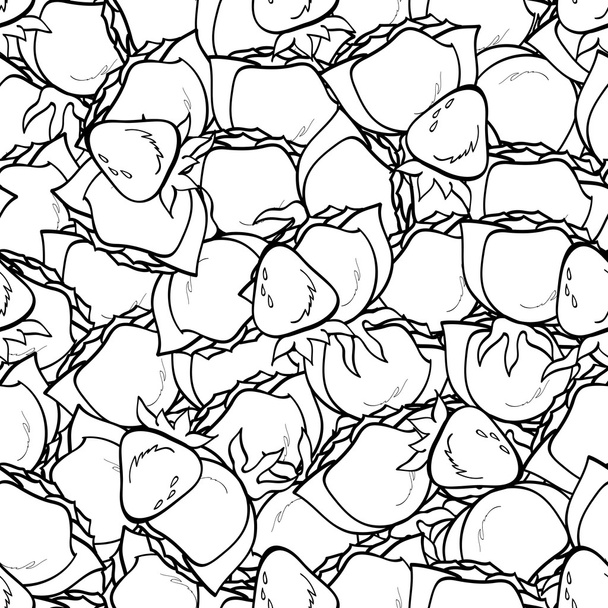 Adult coloring book page design with floral seamless pattern - Vecteur, image