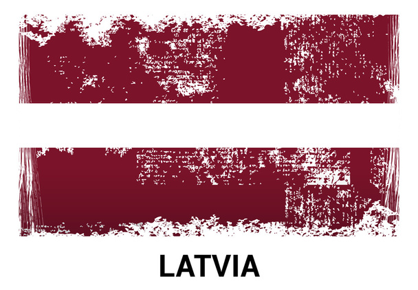 Bandera grunge Letonia
 - Vector, Imagen