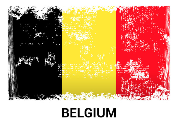 Belgium grunge flag - Vector, Image