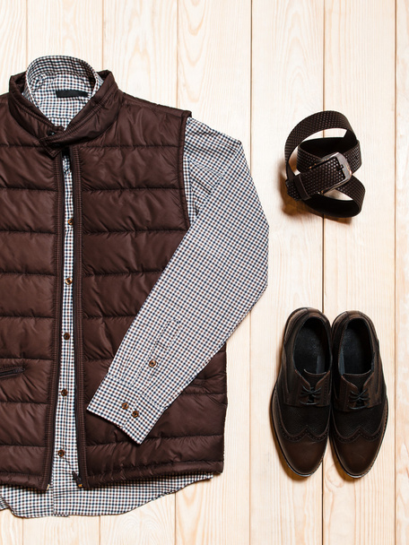 Autumn casual outfit for men. - Foto, afbeelding