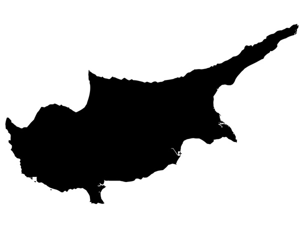 Vektoros illusztráció, térképek, Ciprus - Vektor, kép
