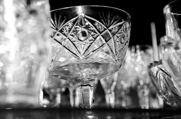 glass cup in black and white - Photo, Image