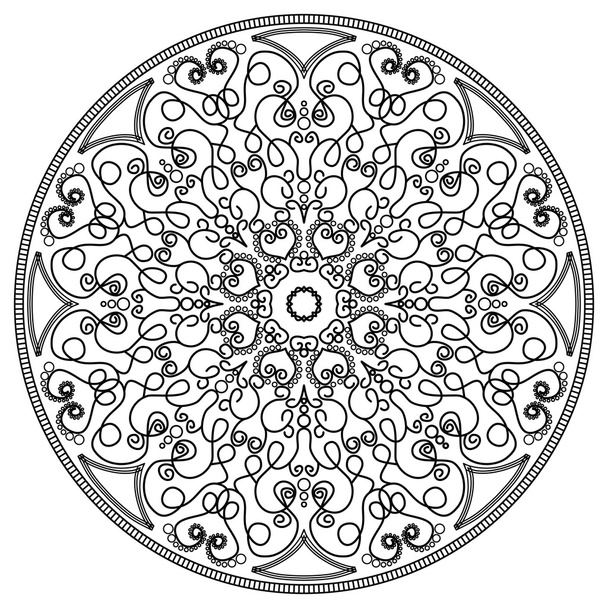 Мандали. Вінтаж круглі Орнамент візерунок. Ісламська, арабська, Індійська - Вектор, зображення