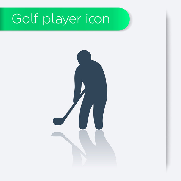 golf icon, golf player, golfer, vector illustration - Vektor, kép