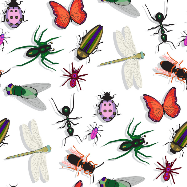 bugs pattern vector - Vettoriali, immagini