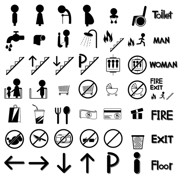 tuvalet simgesi alışveriş vektörel çizimler sembolü - Fotoğraf, Görsel