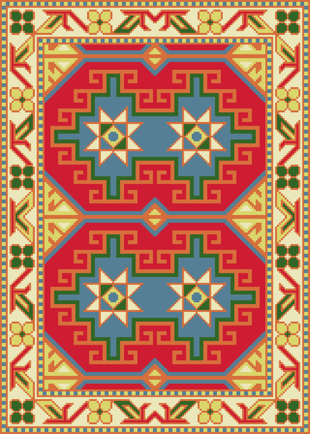 Alfombras y alfombras hechas a mano
 - Vector, imagen