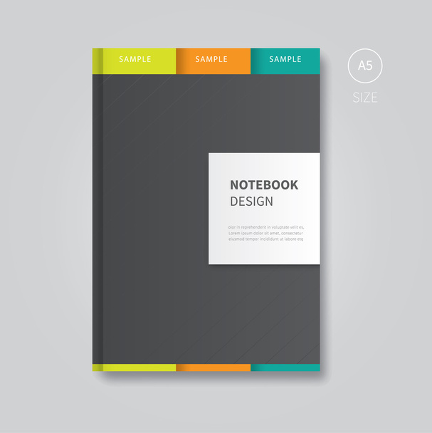 brochure notebook ontwerpsjabloon  - Vector, afbeelding