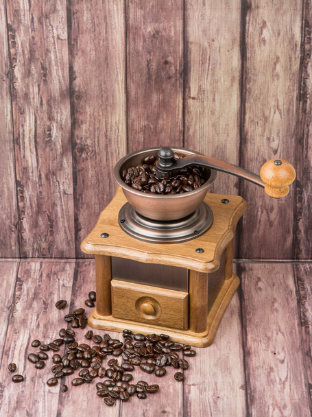 Grano de café tostado a tierra
 - Foto, Imagen