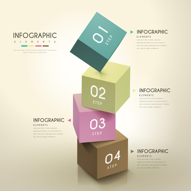 attractive infographic design - Vector, Image