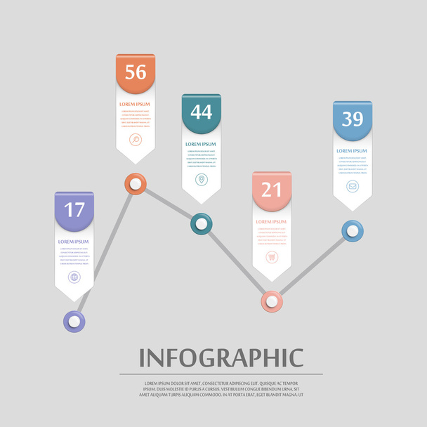 Modernes Infografik-Design - Vektor, Bild