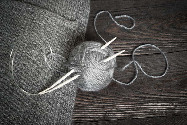 Filetage pour tricoter avec des rayons
 - Photo, image