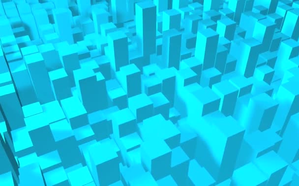Abstract square background in blue cubes with moving up and down . - Footage, Video