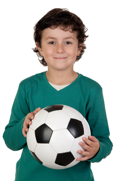 rozkošný chlapec s míčem - Fotografie, Obrázek