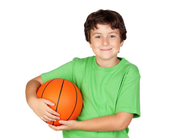 Beautiful child with basket ball - Foto, immagini