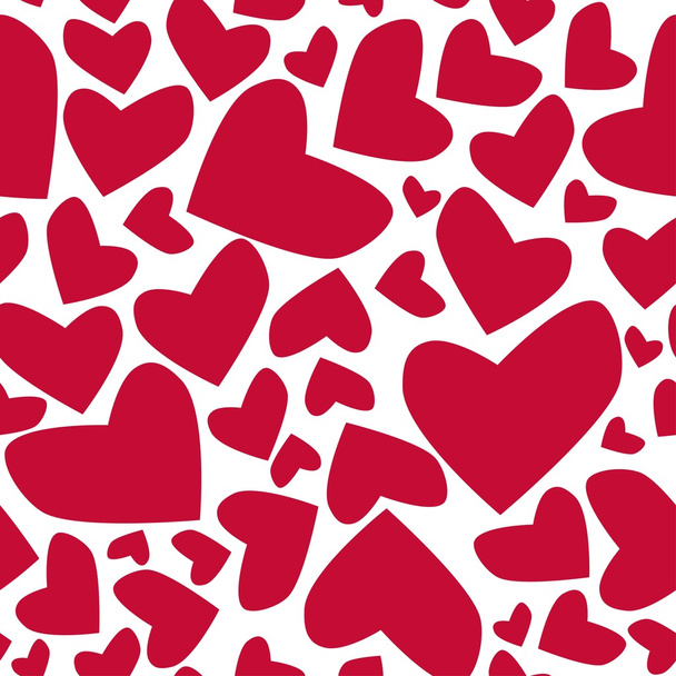 Hearts seamless pattern. Vector illustration - Vector, Imagen