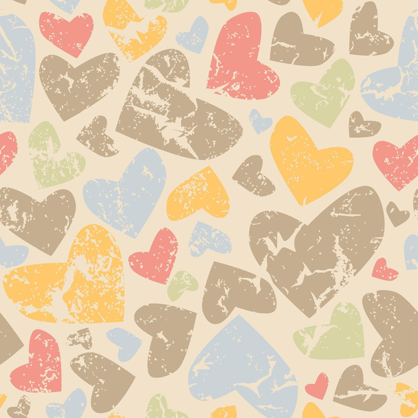 Hearts seamless pattern. Vector illustration - Vector, Image