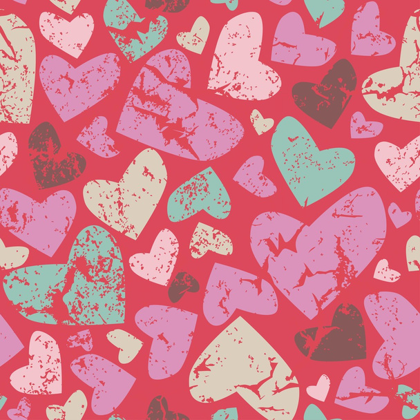 Hearts seamless pattern. Vector illustration - Wektor, obraz