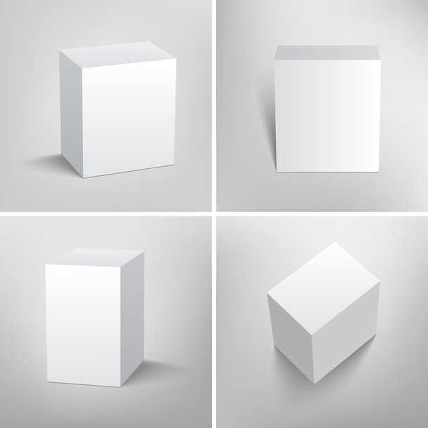 Aantal lege witte verpakking vakken voor ontwerp - Vector, afbeelding