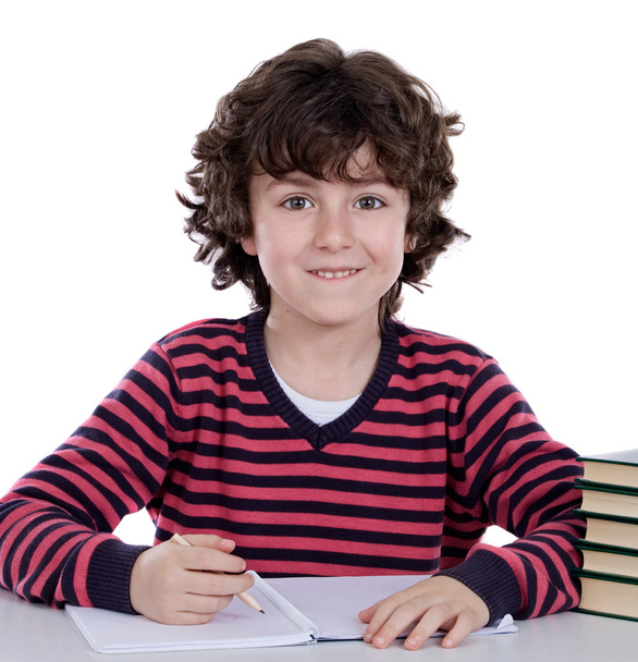 Adorable boy studying - Foto, immagini