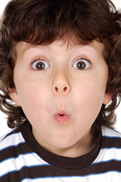 Enfant whit visage de surprise
 - Photo, image