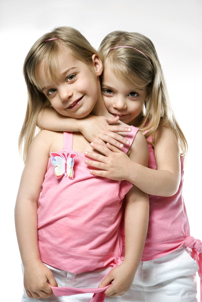 Girl twin children. - Фото, зображення