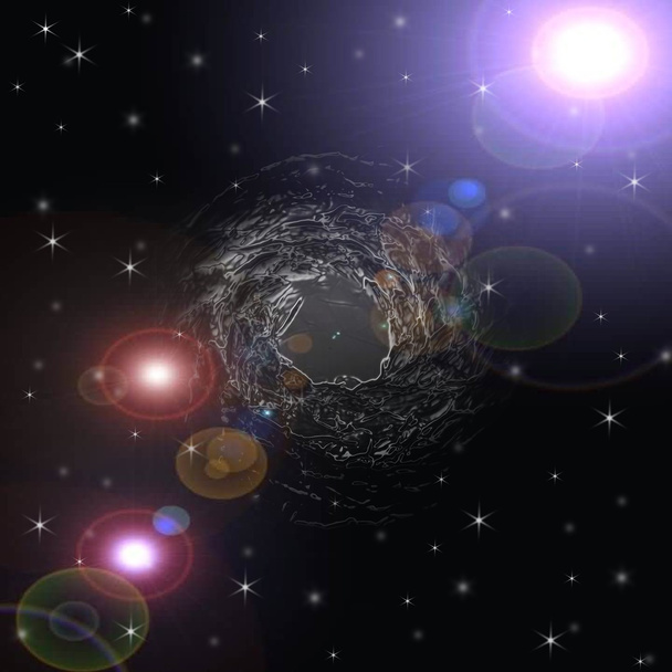 Black Hole in Universe Illustration / Graphic
 - Фото, изображение