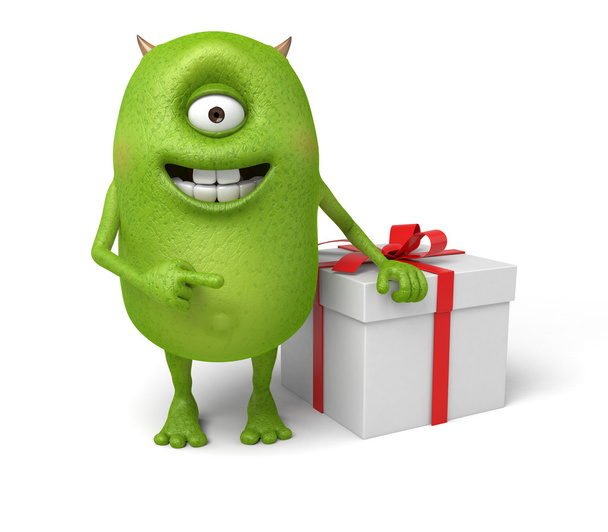 monster,gift box - Photo, Image