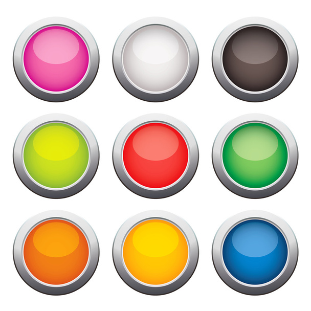 Glossy glass buttons - Vecteur, image