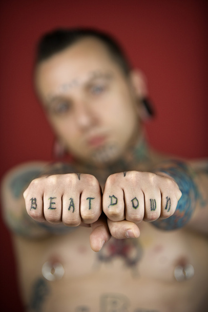 Man with tattoos. - Fotografie, Obrázek