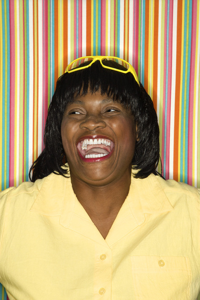 Smiling laughing woman. - Valokuva, kuva