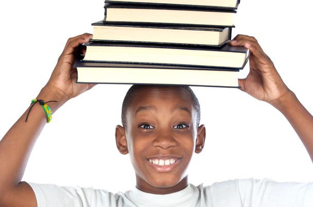 Bambino con libri in testa
 - Foto, immagini
