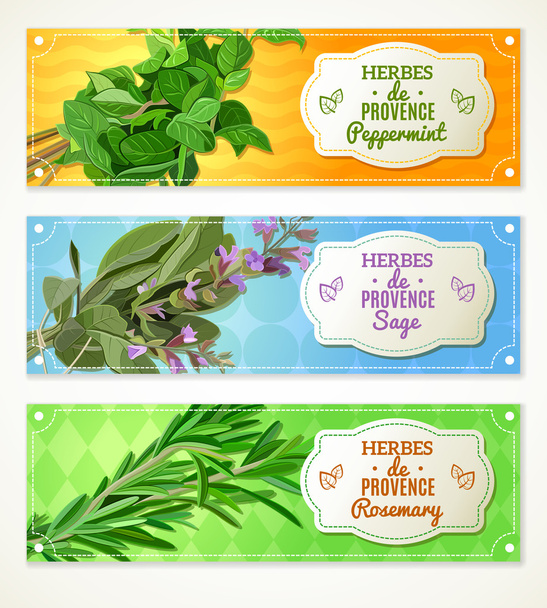 Herbes de Provence banners - Vector, afbeelding