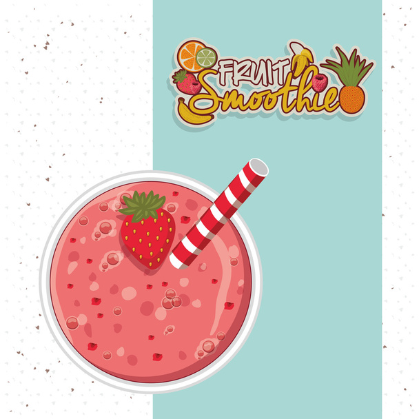 design de smoothie de frutas
 - Vetor, Imagem