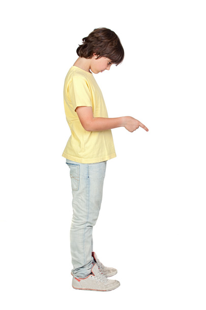 chlapec s žlutou košili, na rozkaz - Fotografie, Obrázek