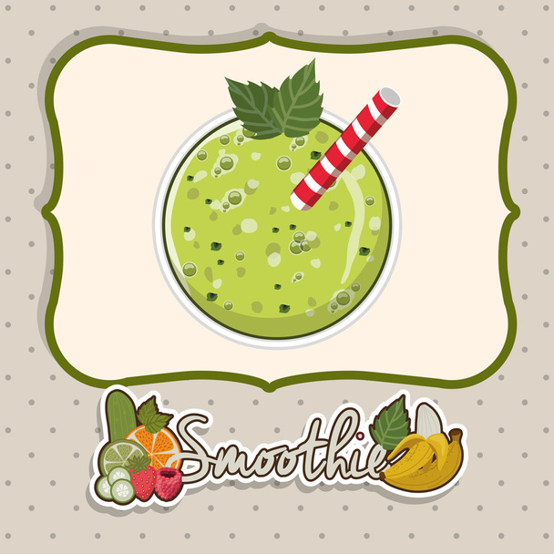 design de smoothie de frutas
 - Vetor, Imagem