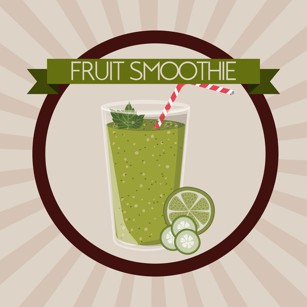 gyümölcs smoothie design - Vektor, kép
