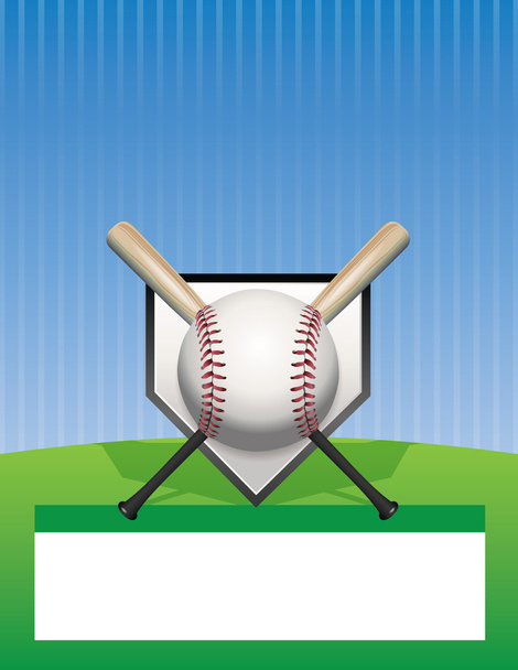 Векторні ілюстрації фону бейсболу
 - Вектор, зображення