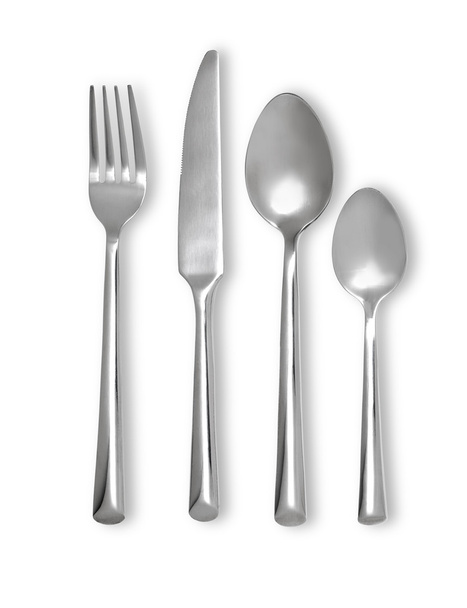 bestek instellen met mes, vork en lepel  - Foto, afbeelding