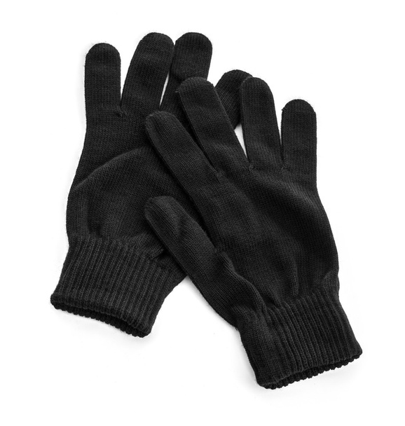 černé rukavice na bílém pozadí - Fotografie, Obrázek