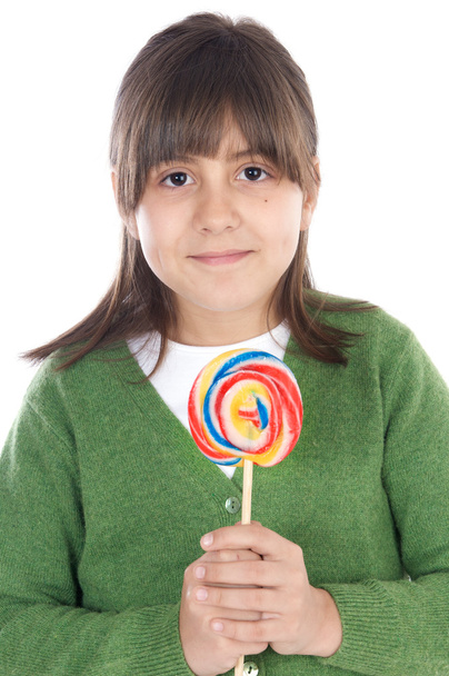 Girl with lollipop - Foto, Imagen