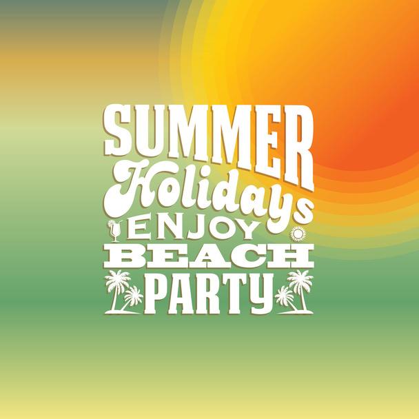 Summer holidays illustration - Vector, Image